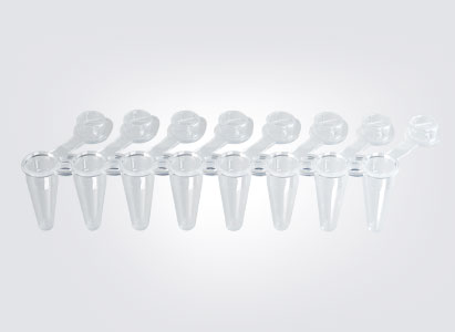 Düz kapaklı 8 şerit PCR tüp